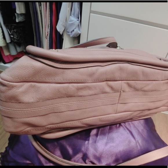 Auth 100% Chloe Rose Sand Leather Large Paraty - Picture 4 of 8